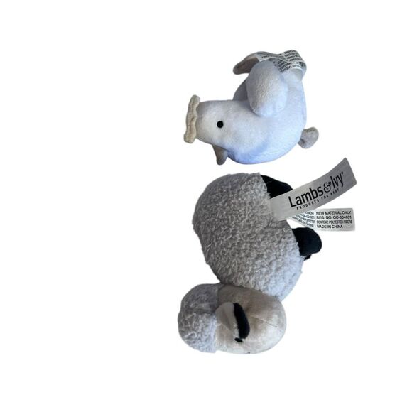 Lambs & Ivy Baby Farm Plush Barn with 4‎ Stuffed Animals Toy - Taupe/Gray/White - Picture 9 of 10